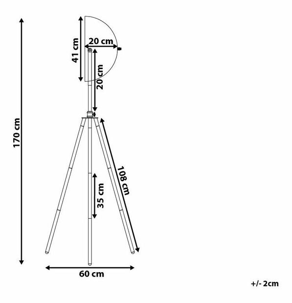 Stojanové svítidlo Theos (zlatohnědá)