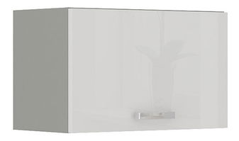 Horní kuchyňská skříňka Milo 50 GU-36 1F (šedá + bílý lesk)