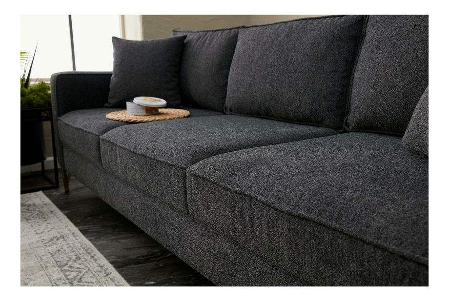 Pohovka trojsedačka Berlunetta (antracit + černá)