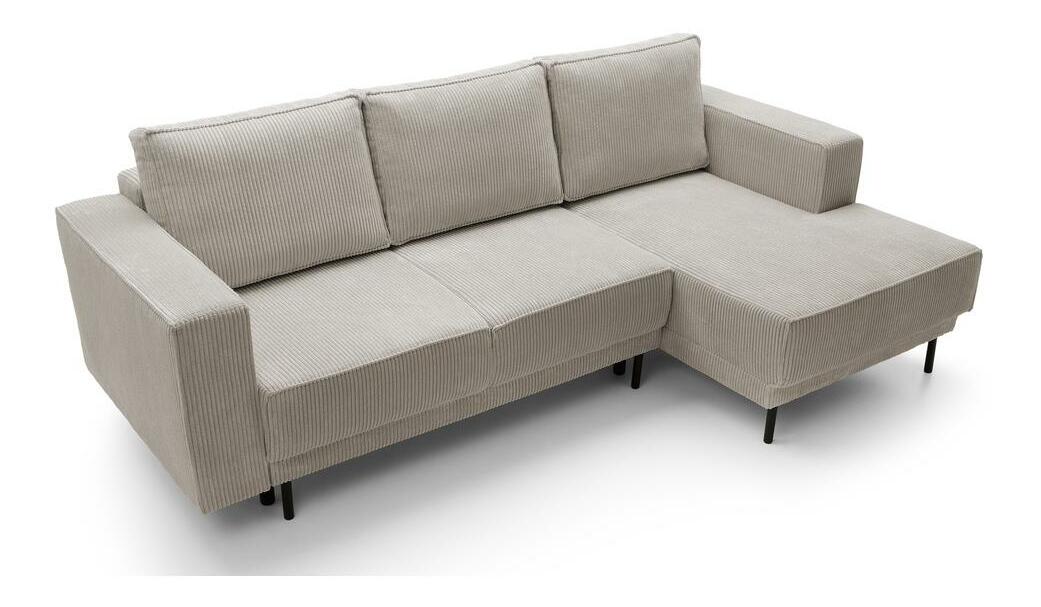 Rohová sedací souprava Rodriguez mini (P) (béžová tmavá + černá)