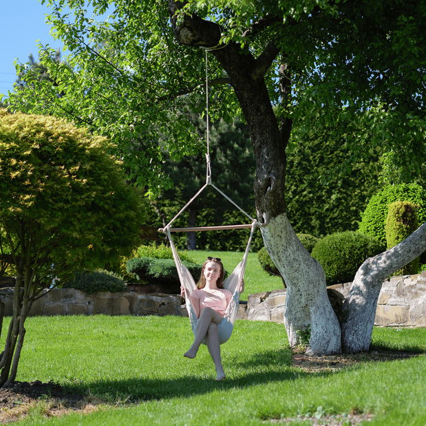 Závěsné houpací křeslo Orilana (smetanová) *bazar