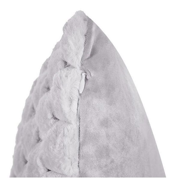 Sada 2 ozdobných polštářů 43 x 43 cm Pur (šedá)