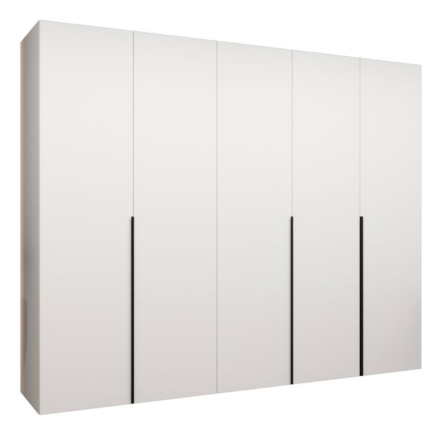 Šatní skříň 250 cm Alice 1 (bílá + černá)