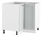Rohová dolní kuchyňská skříňka Janne Typ 62 (světle šedá + bílá)