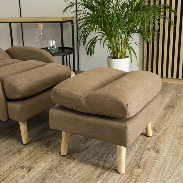 Polohovací křeslo Hondurenas (hnědá) (s taburetkou)