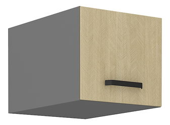 Horní kuchyňská skříňka Scarmi 40 NAGU 36 1F (Antracit + Herringbone scandi)