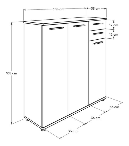 Závěsná skříňka Setelo (bílá)