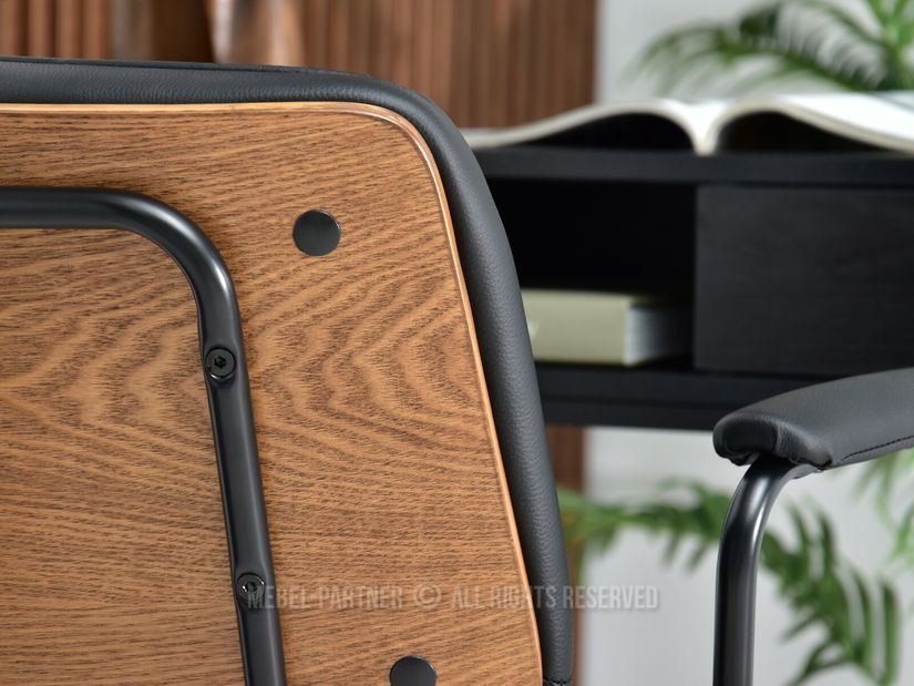 Židle Henro (ořech tmavý + černá)