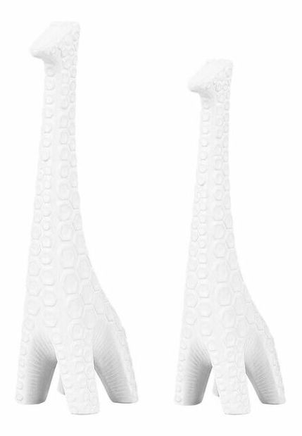 Set 2 ks. dekorativních figurek KASSEL (bílá)