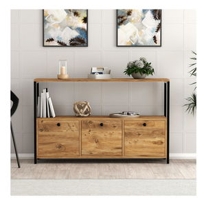 Skříňka Narula (ořech + černá)