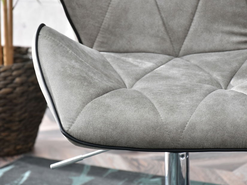 Křeslo Velma M (šedá + černá)