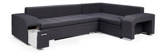 Rohová sedací souprava Aja (černá) (P)