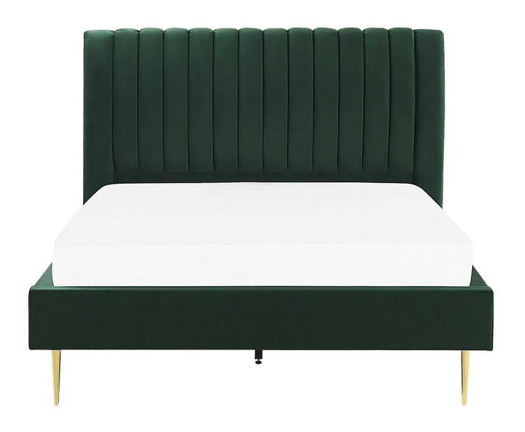 Manželská postel 140 cm Marvik (zelená)
