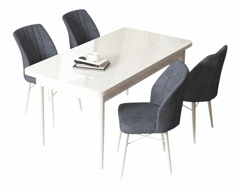 Jídelní set Arpo (bílá) (pro 4 osoby)