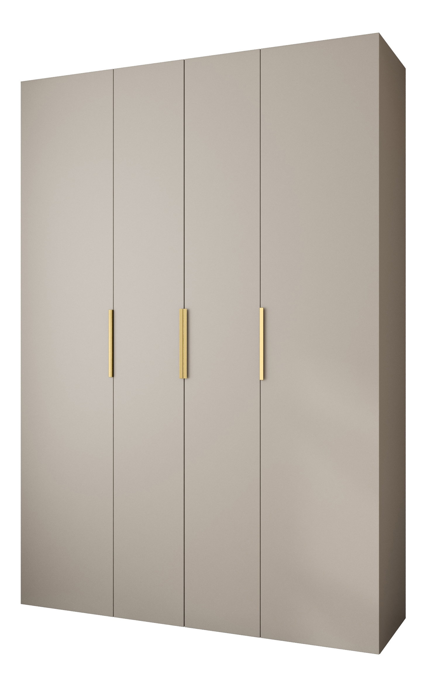 Šatní skříň 180 cm Carmela 40-4 (kašmír + zlatá)