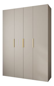 Šatní skříň 180 cm Carmela 40-4 (kašmír + zlatá)