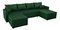 Rohová sedací souprava U Duna (zelená)