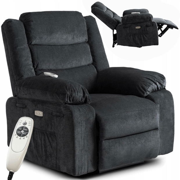 Masážní křeslo Jornaleros (černá látka)