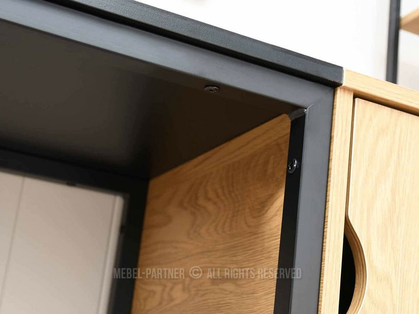 PC stolek Loftego (dub + černá)