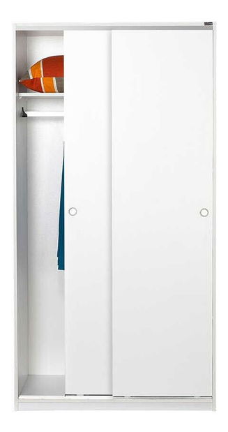 Šatní skříň s posuvnými dveřmi Seworella 2 (bílá)