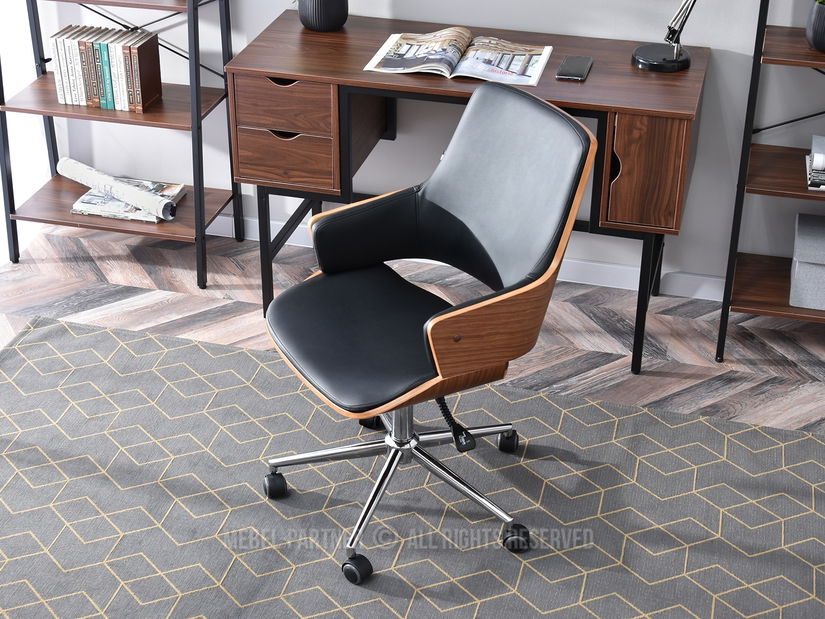 Židle Oscaro (ořech tmavý + chromová)