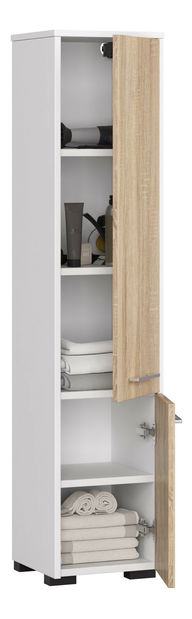 Koupelnová skříňka Farid TYP4 (bílá + dub sonoma)