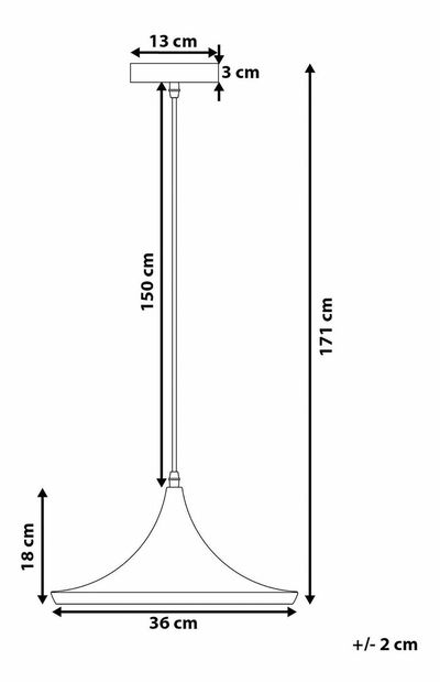 Závěsná lampa Yanuko (černá)