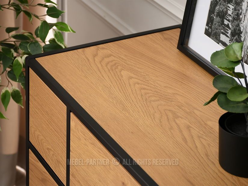 Komoda Soren Kom (dub + černá)