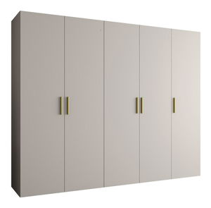 Šatní skříň 250 cm Borry 1 (kašmír + zlatá)