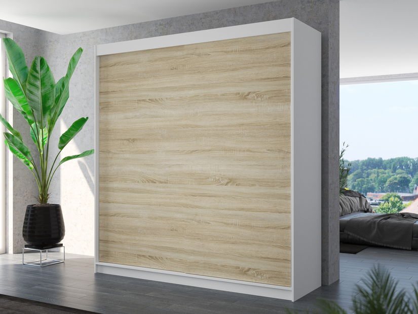 Šatní skříň talence (bílá + dub sonoma)