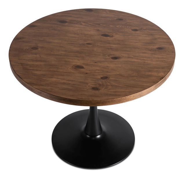 Jídelní stůl Luchan (dub rustikal + černá) (pro 4 osoby)