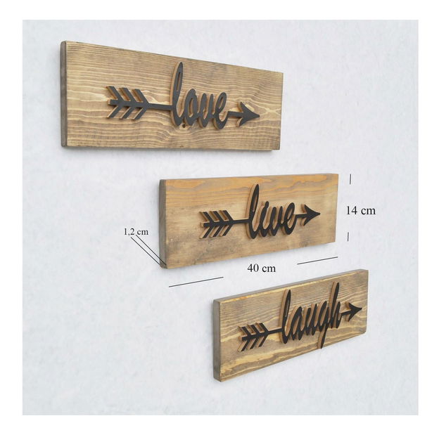 Dekorativní doplněk na zeď Nopesa 1 (ořech)