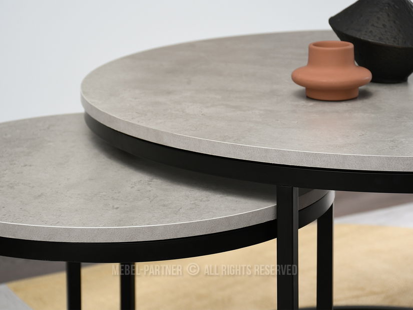 Konferenční stolek Klara (beton + černá)