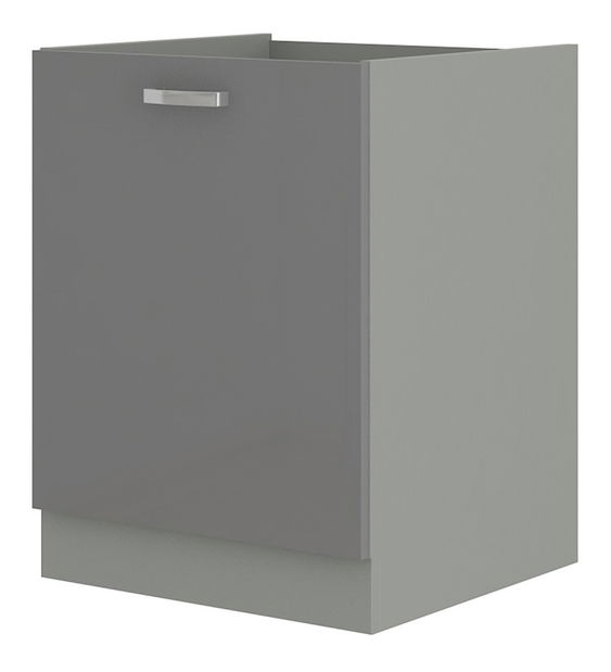 Dolní kuchyňská skříňka Gonir 60 D 1F BB (šedá + šedá)