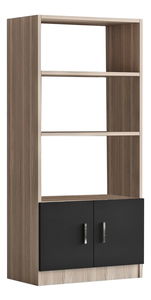 Regál Vincent 4 (dub + černá)