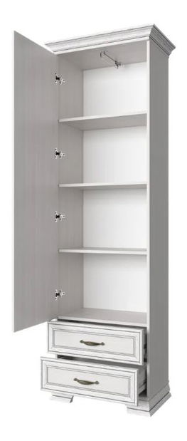 Policová skříň Trippy (woodline krém) (se zrcadlem)