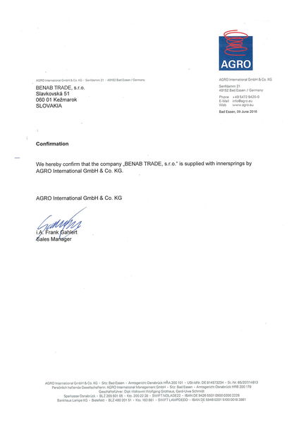 Pěnová matrace Benab Zero Hard 200x90 cm (T3/T5) *výprodej