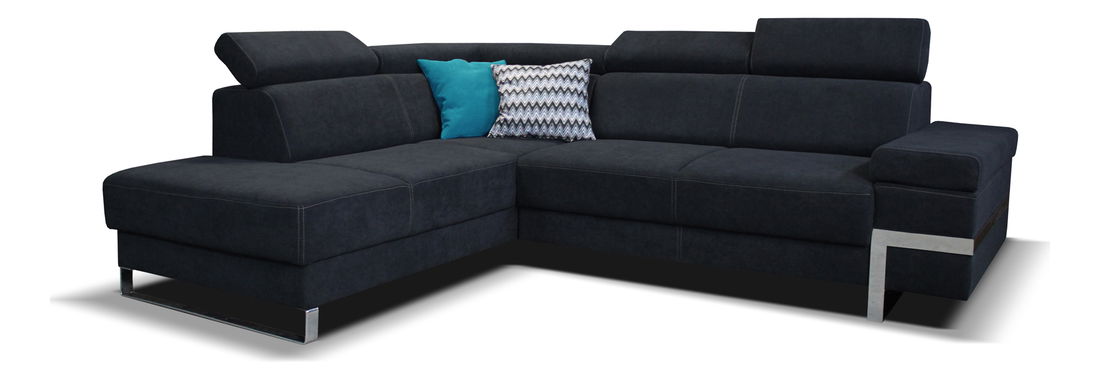 Rohová sedací souprava Grove L+2 (černá) (L)