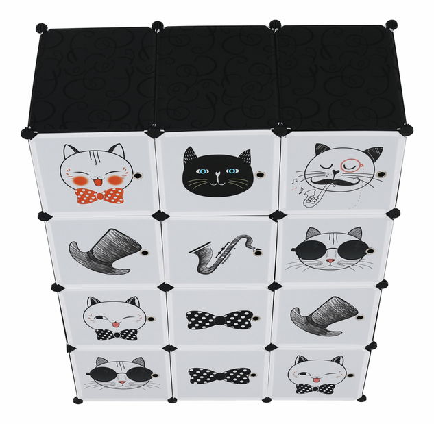 Dětská modulární skříň Avi (šedá)