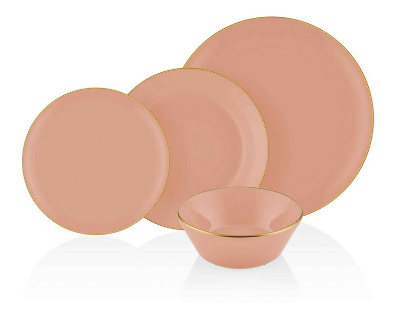 Jídelní souprava (24 ks.) Biscuit 21 (lososová)
