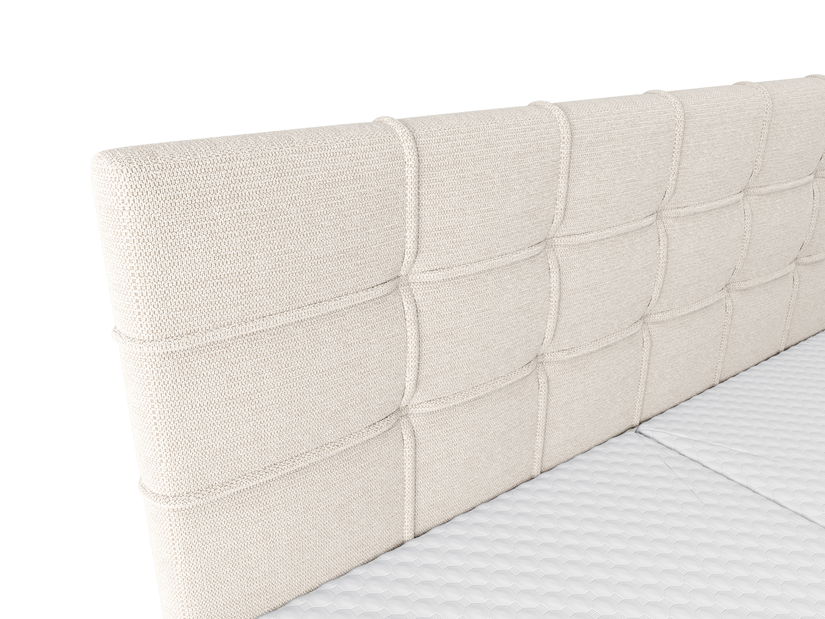 Manželská postel 140 cm Infernus Comfort (béžová) (s roštem, s úl. prostorem)