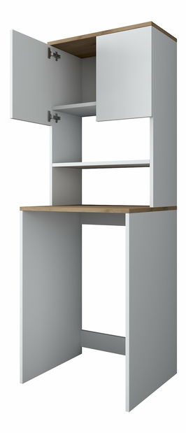 Koupelnová skříňka Karoline 101 (Bílá + Ořech)