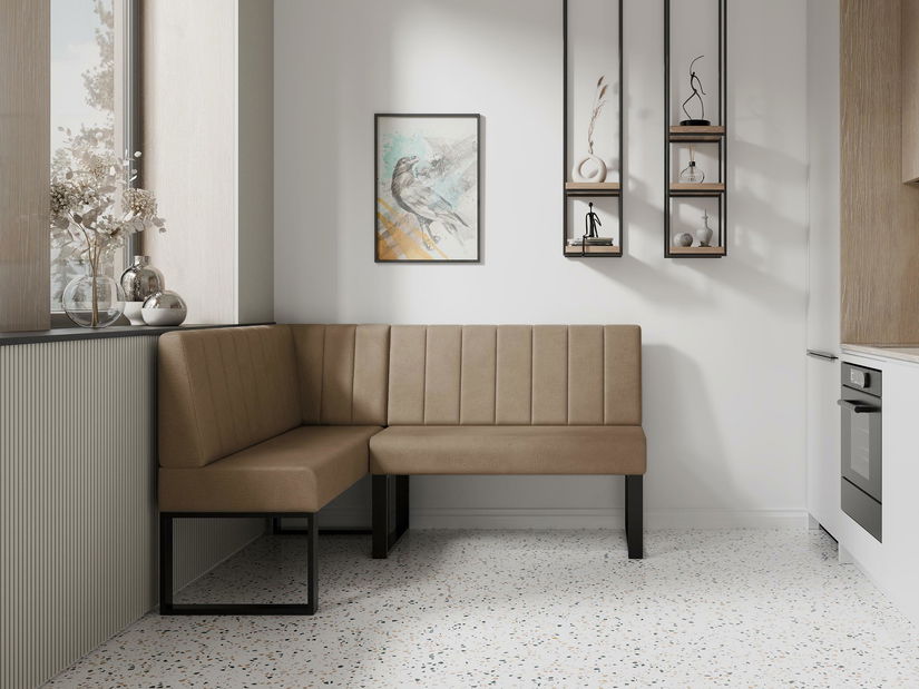 Rohová lavice Mondeo 130x170 (tmavě béžová) (L)