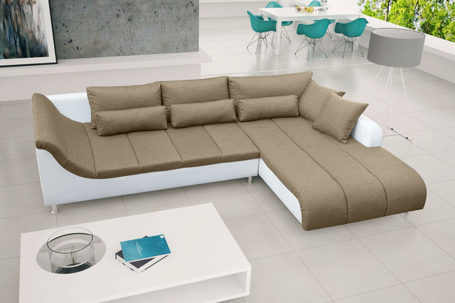 Rohová sedací souprava Amber (béžová) (P)