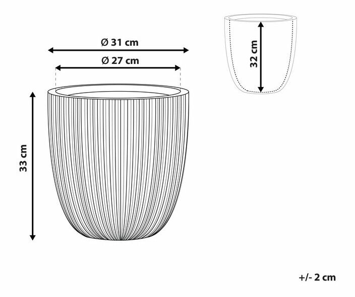 Květináč 33 cm Chos (béžová)