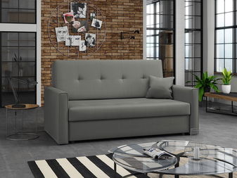 Rozkládací pohovka Carivia Bis III (šedá) (s úl. prostorem)