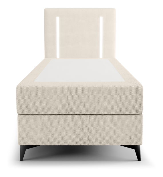 Jednolůžková postel 90 cm Ortega Bonell (béžová) (s roštem, bez úl. prostoru) (s LED osvětlením)