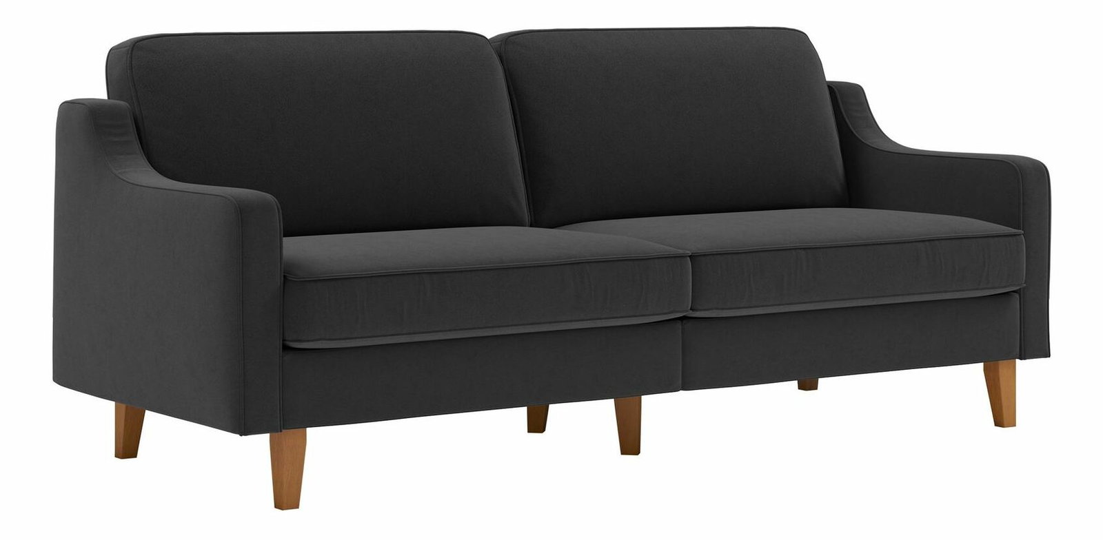 Pohovka Dělají 3 (tmavě šedá + ořech)