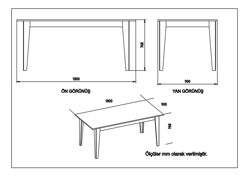 Jídelní stůl Poppy 5 (pro 8 osob) (bílá)