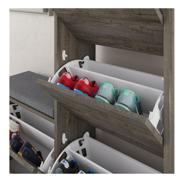 Skříňka na boty Dora (tmavě hnědá)